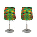 Rasta Striped Pattern Print Bar Stool Covers