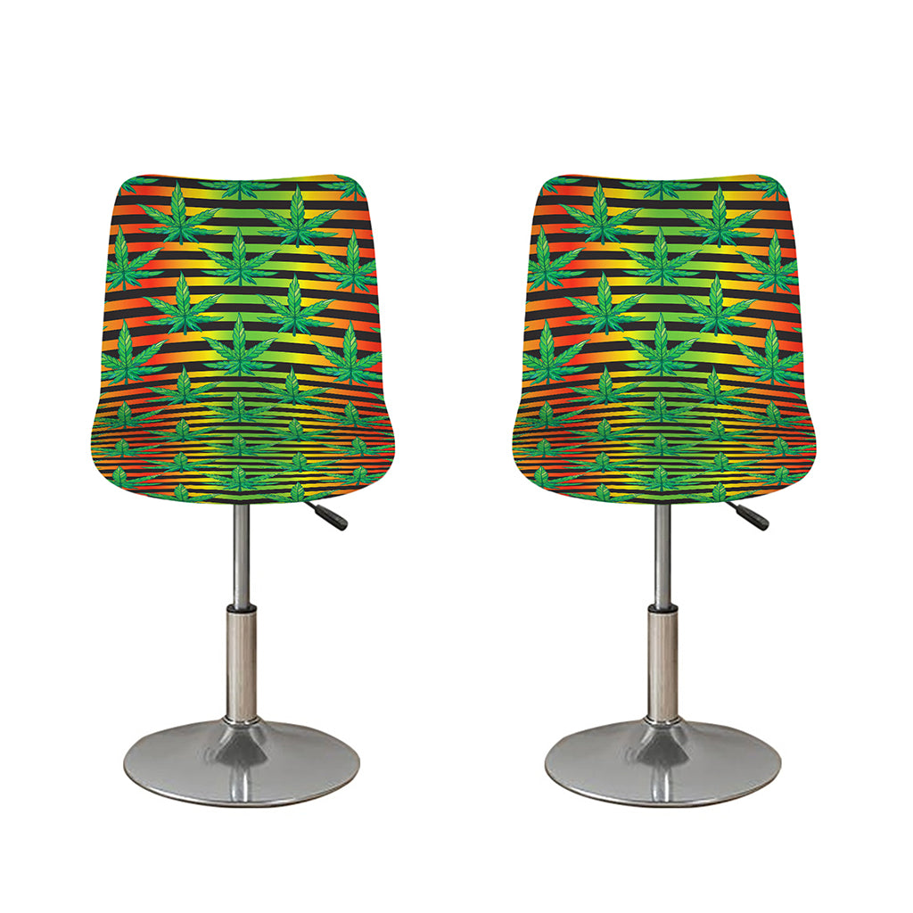 Rasta Striped Pattern Print Bar Stool Covers