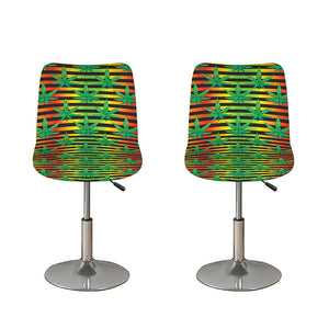 Rasta Striped Pattern Print Bar Stool Covers