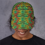 Rasta Striped Pattern Print Baseball Cap