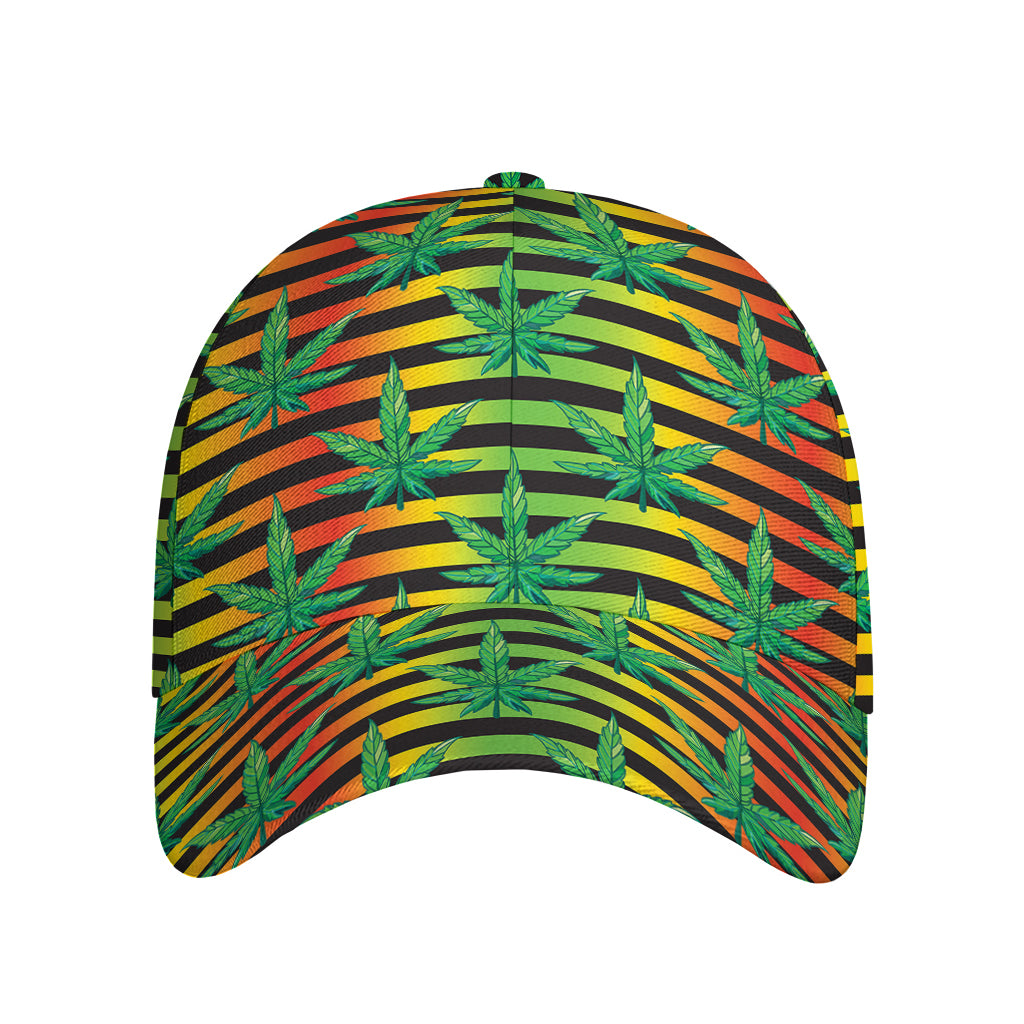 Rasta Striped Pattern Print Baseball Cap