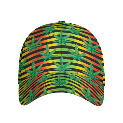 Rasta Striped Pattern Print Baseball Cap