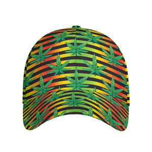 Rasta Striped Pattern Print Baseball Cap