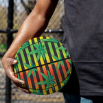 Rasta Striped Pattern Print Basketball