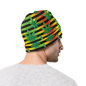 Rasta Striped Pattern Print Beanie