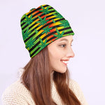 Rasta Striped Pattern Print Beanie