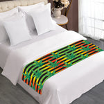 Rasta Striped Pattern Print Bed Runner