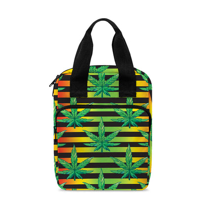 Rasta Striped Pattern Print Bible Tote Bag