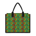 Rasta Striped Pattern Print Canvas Tote Bag