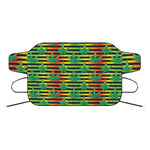 Rasta Striped Pattern Print Car Windshield Snow Cover