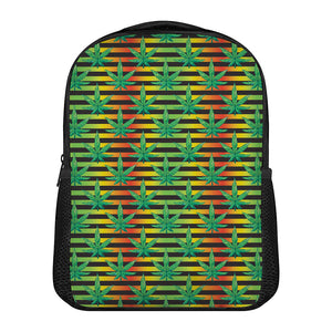 Rasta Striped Pattern Print Casual Backpack