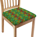 Rasta Striped Pattern Print Chair Cushion Cover