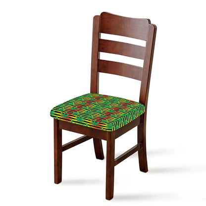 Rasta Striped Pattern Print Chair Cushion Cover