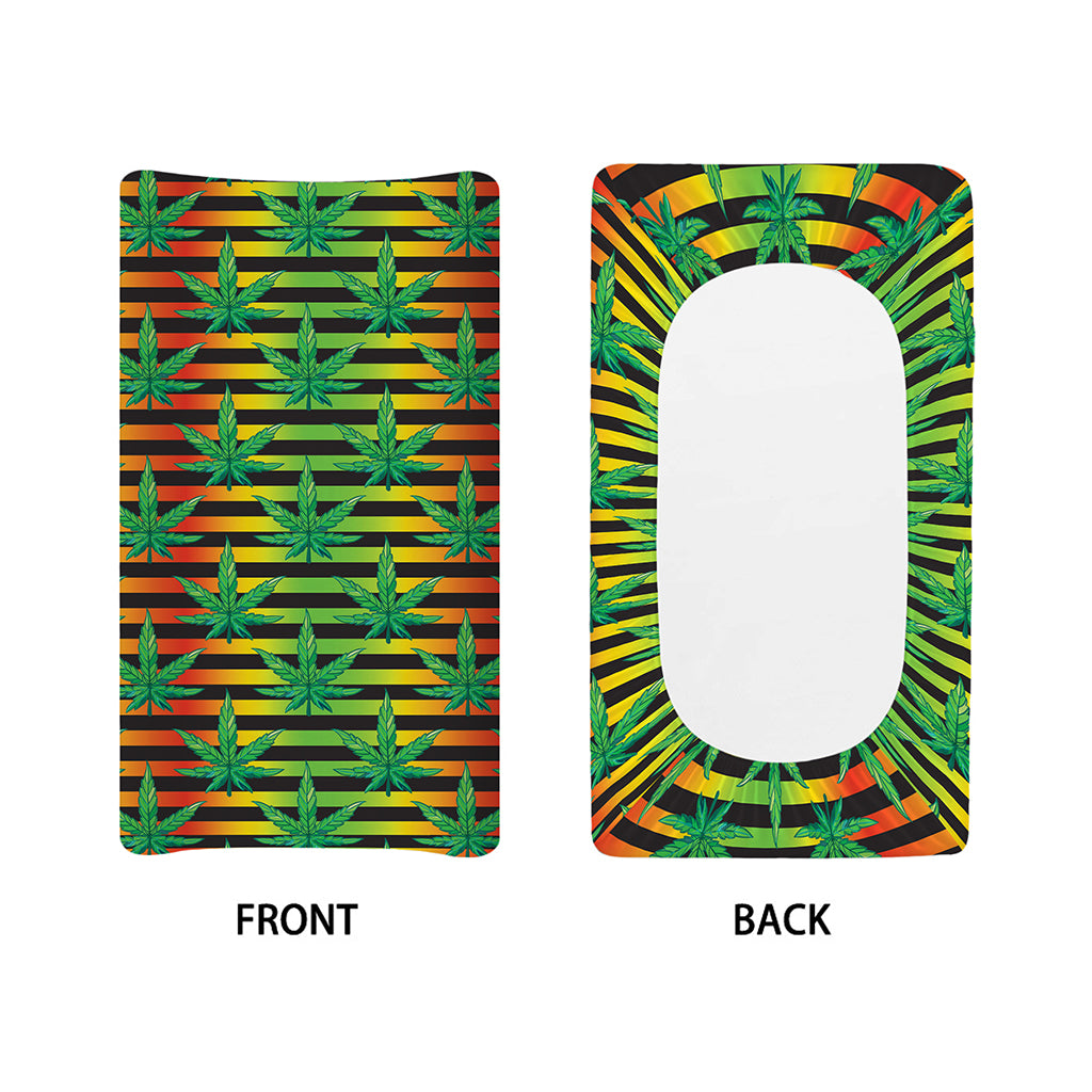 Rasta Striped Pattern Print Changing Pad Cover