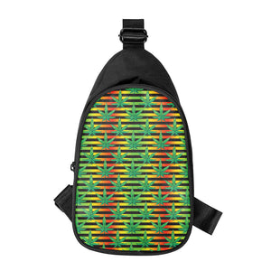 Rasta Striped Pattern Print Chest Bag