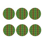 Rasta Striped Pattern Print Coaster Set