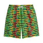 Rasta Striped Pattern Print Cotton Shorts