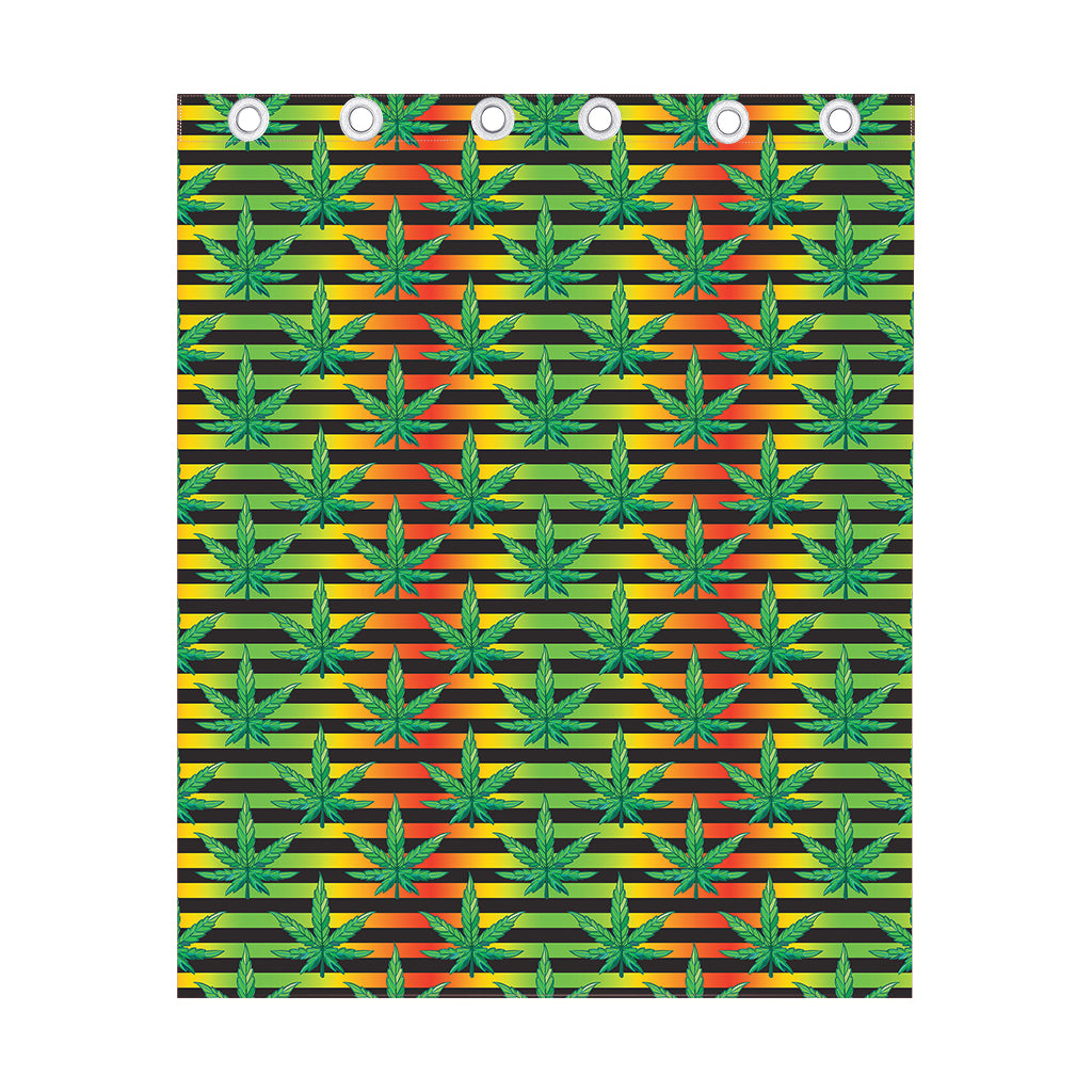 Rasta Striped Pattern Print Curtain