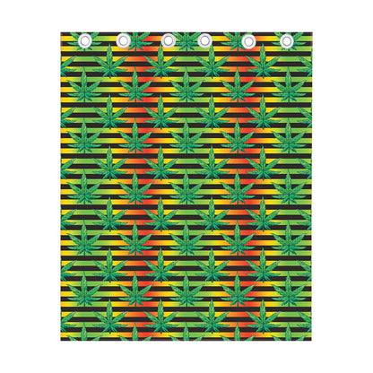 Rasta Striped Pattern Print Curtain