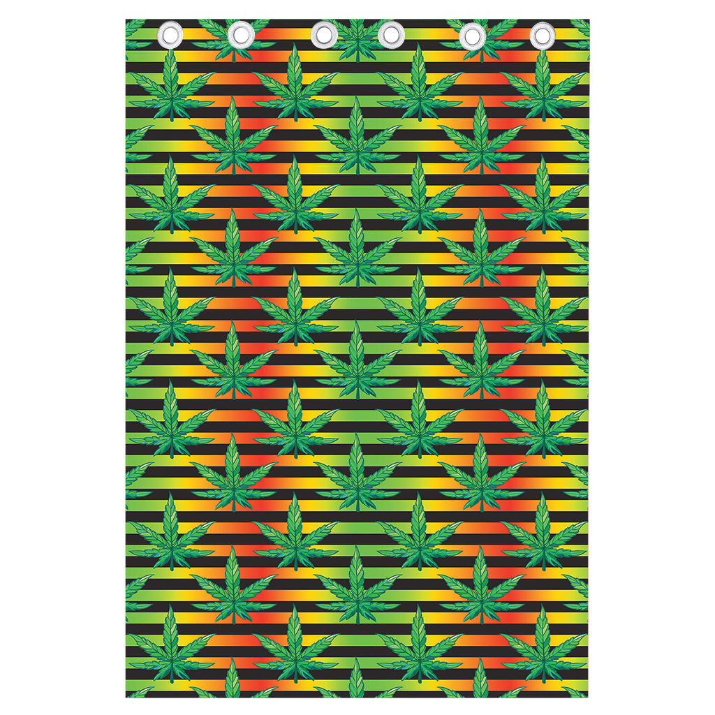 Rasta Striped Pattern Print Curtain