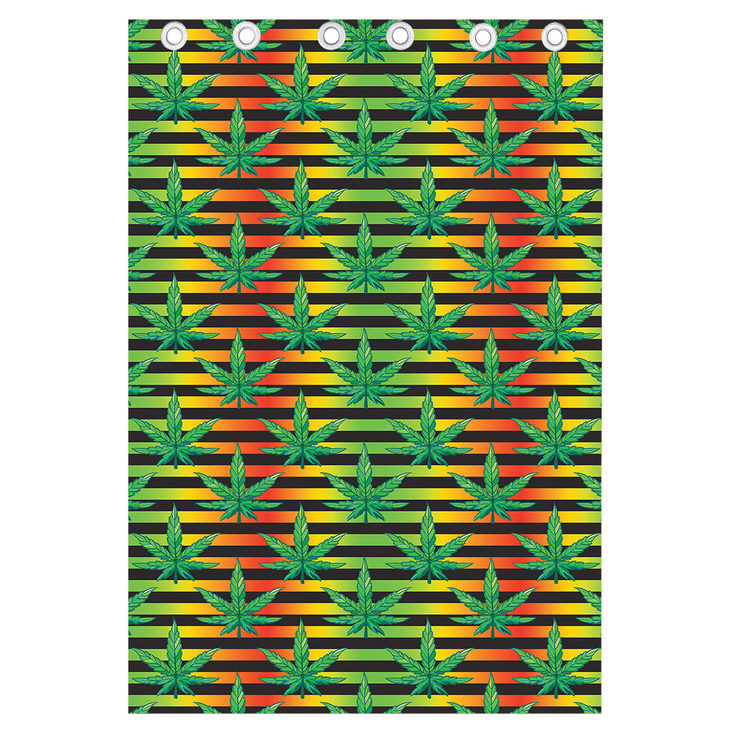Rasta Striped Pattern Print Curtain