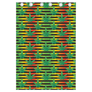 Rasta Striped Pattern Print Curtain