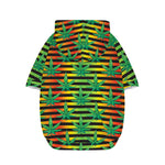 Rasta Striped Pattern Print Dog Zip Up Hoodie