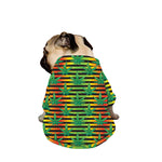 Rasta Striped Pattern Print Dog Zip Up Jacket