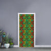 Rasta Striped Pattern Print Door Sticker