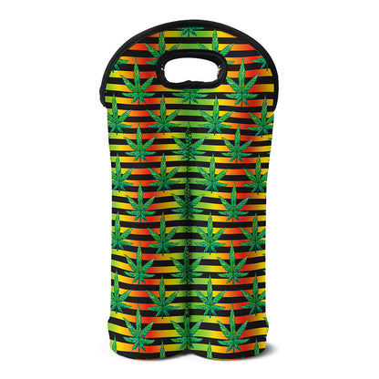 Rasta Striped Pattern Print Double Neoprene Wine Tote
