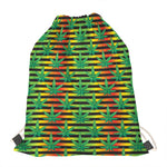 Rasta Striped Pattern Print Drawstring Bag