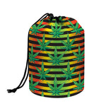Rasta Striped Pattern Print Drawstring Makeup Bag
