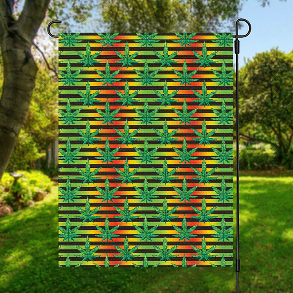 Rasta Striped Pattern Print Garden Flag