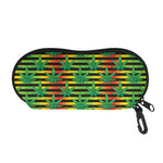 Rasta Striped Pattern Print Glasses Case
