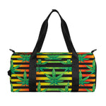 Rasta Striped Pattern Print Gym Bag