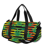 Rasta Striped Pattern Print Gym Bag