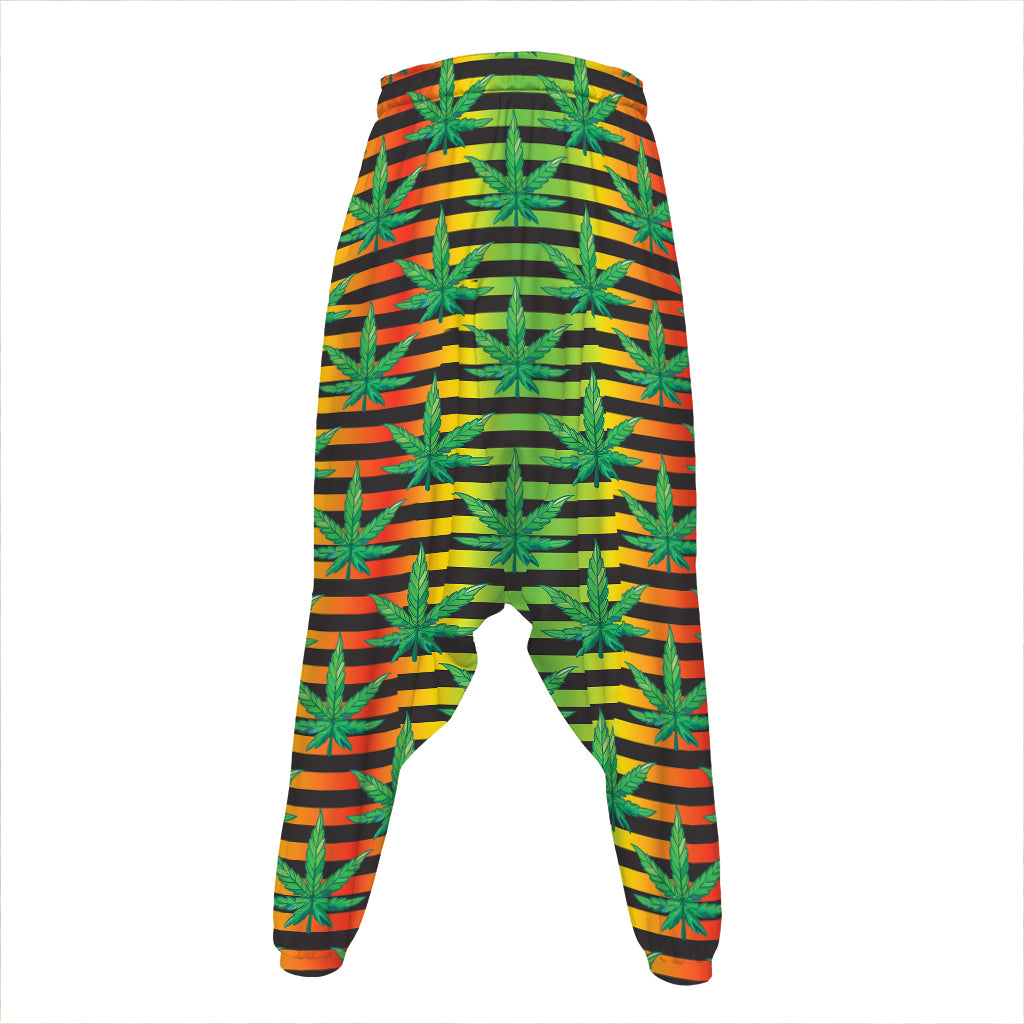 Rasta Striped Pattern Print Hammer Pants