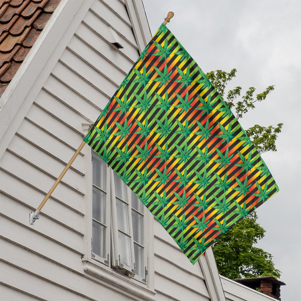 Rasta Striped Pattern Print House Flag