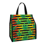 Rasta Striped Pattern Print Insulated Lunch Tote