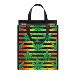 Rasta Striped Pattern Print Insulated Lunch Tote