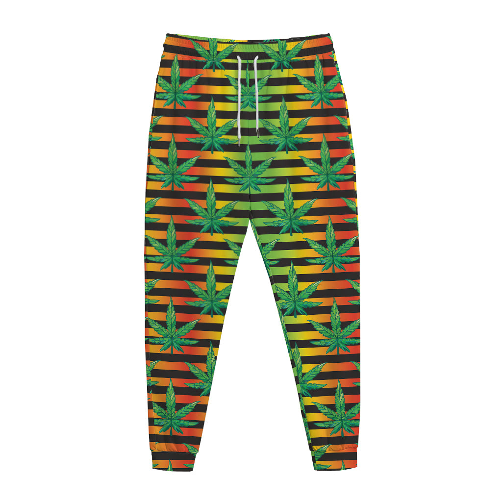 Rasta Striped Pattern Print Jogger Pants