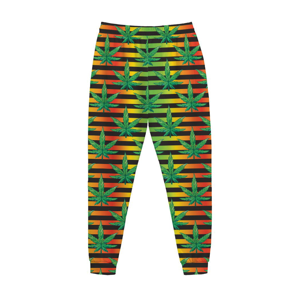 Rasta Striped Pattern Print Jogger Pants