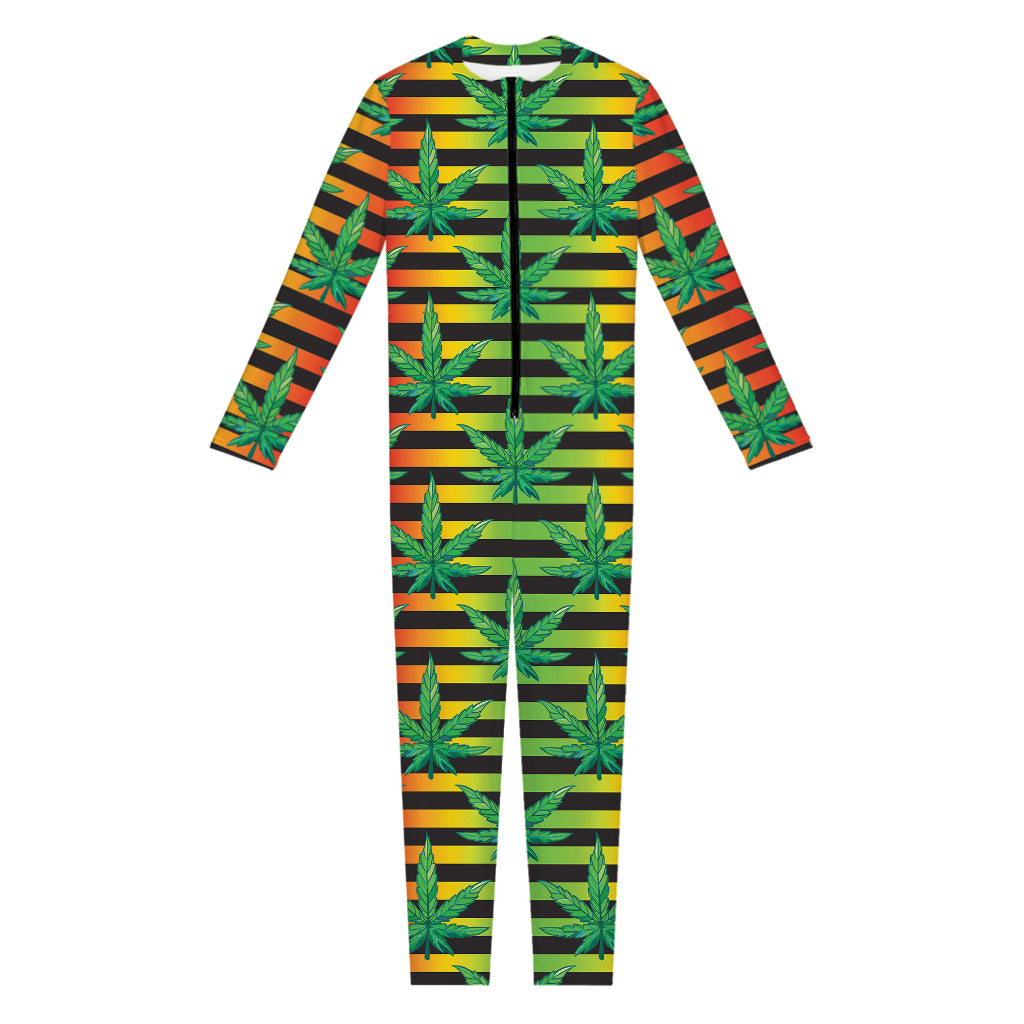 Rasta Striped Pattern Print Jumpsuit