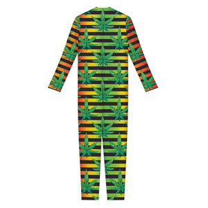 Rasta Striped Pattern Print Jumpsuit