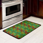 Rasta Striped Pattern Print Kitchen Mat