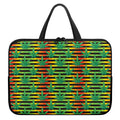 Rasta Striped Pattern Print Laptop Sleeve With Handle