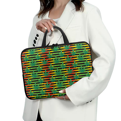 Rasta Striped Pattern Print Laptop Sleeve With Handle