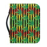 Rasta Striped Pattern Print Leather Bible Cover