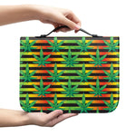 Rasta Striped Pattern Print Leather Bible Cover