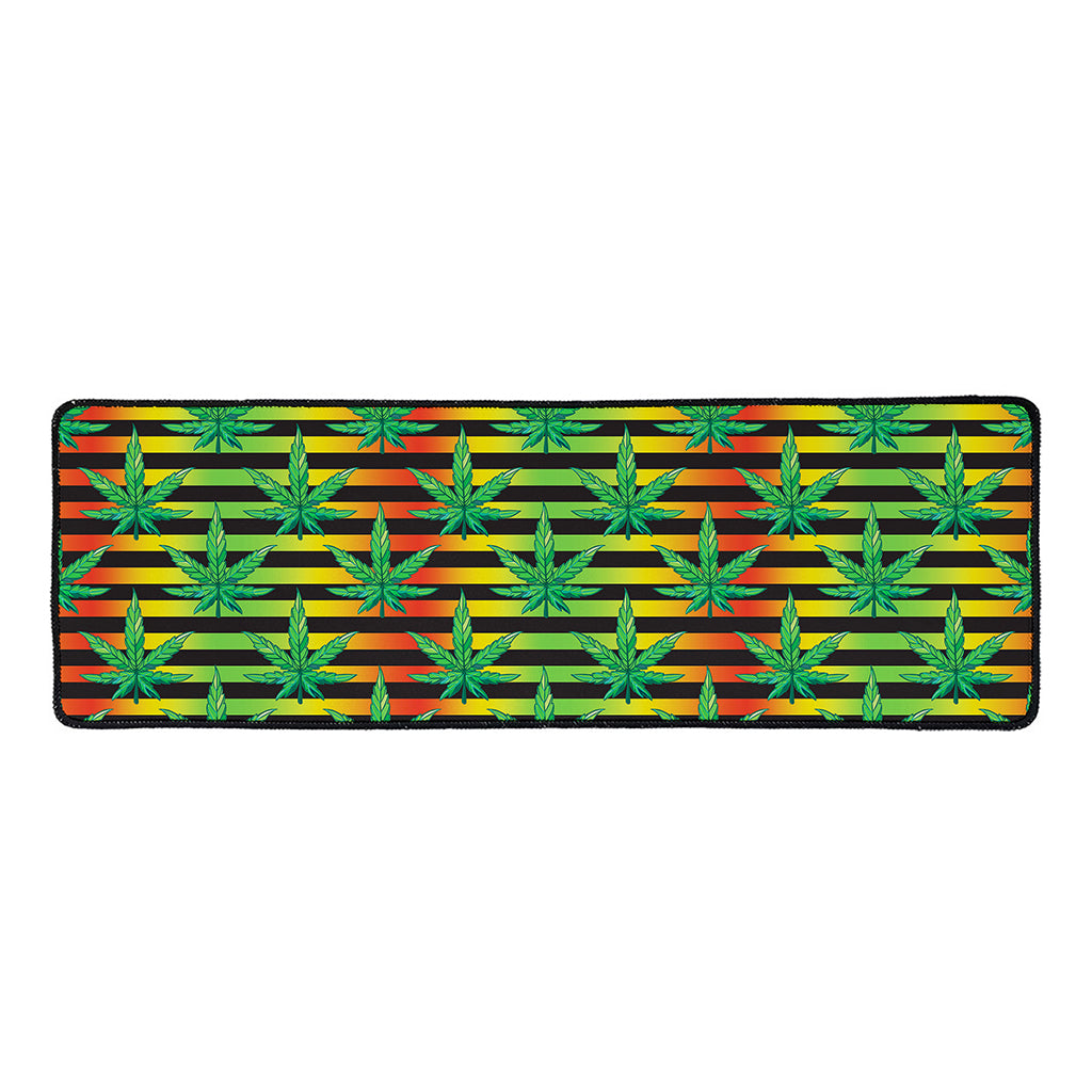 Rasta Striped Pattern Print Long Kitchen Mat